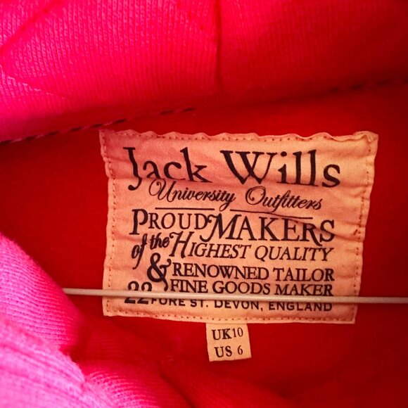 JACK WILLS Womens Graphic Hoodie Jumper UK 10, US 6 (Small) - Picture 2 of 3